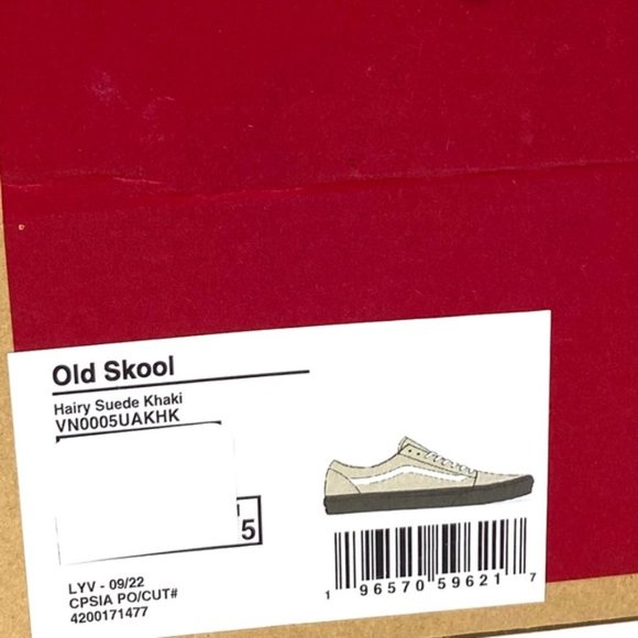 VANS Old Skool Hairy Suede Khaki Shoes For Men Low Top Skate Custom VN0005UAKHK - Picture 8 of 9